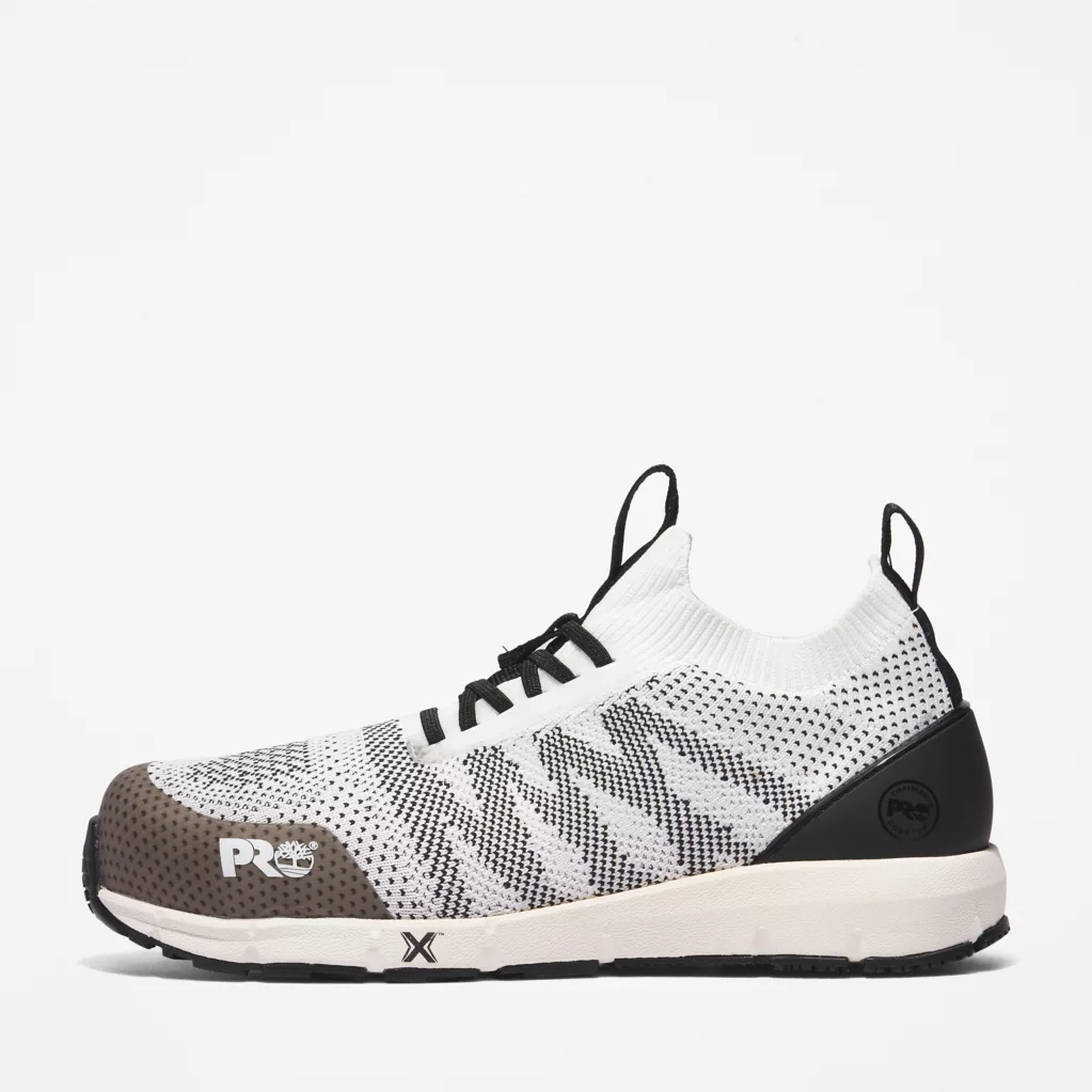 Timberland Women's Radius Composite Toe Slip On Work Shoe -White- TB0A2N84100 - Overlook Boots