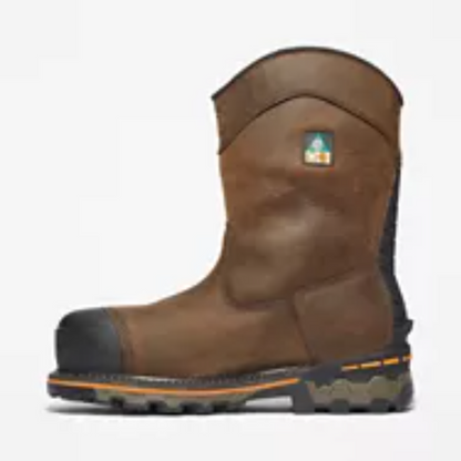Timberland Pro Men's Boondock Waterproof Composite Toe Wellington Work Boot Brown TB0A4499214 - Overlook Boots