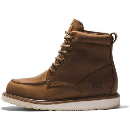 Timberland Pro Men's Wedge 6" Soft Toe Work Boot - Brown - TB1A5SXH214  - Overlook Boots