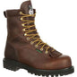 Georgia Men's Lace To Toe 8" Soft Toe Waterproof Work Boot- Chocolate- G8041 8 / Medium / Brown - Overlook Boots