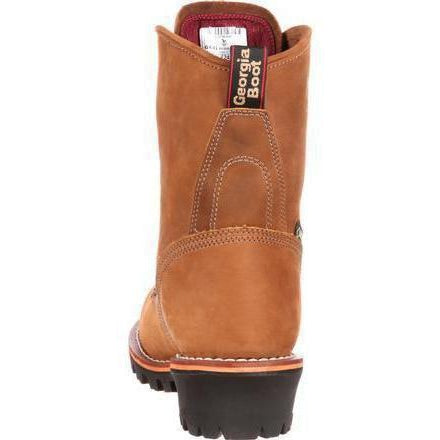 Georgia Men's 8" Steel Toe Waterproof Insulated Logger Work Boot - Brown - G9382 - Overlook Boots