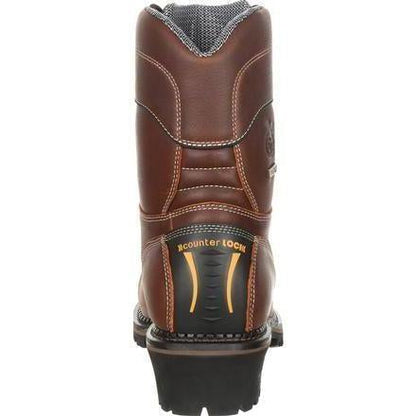 Georgia Men's Amped Lightweight Logger Composite Toe Waterproof Work Boot - Brown - GB00236 - Overlook Boots