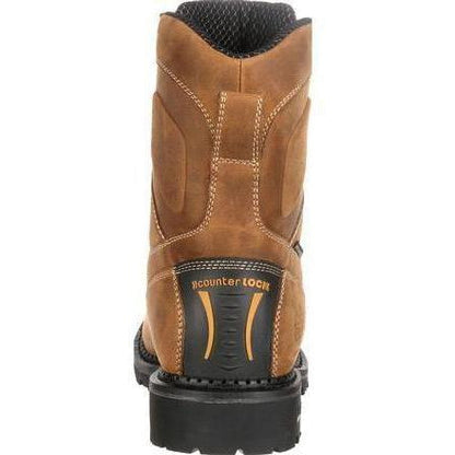 Georgia Men's Comfort Core 8" Low Heel Logger Work Boot Brown GB00122  - Overlook Boots