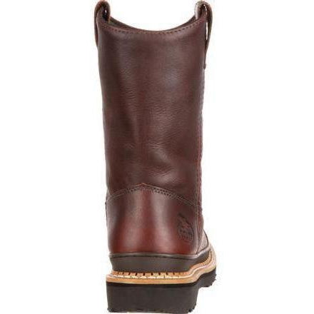 Georgia Men's Giant Steel Toe Pul-On Work Boots - Brown - G4374  - Overlook Boots