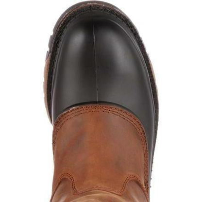 Georgia Men's Muddog Steel Toe Wellington Waterproof Work Boot - Brown - G5594 - Overlook Boots