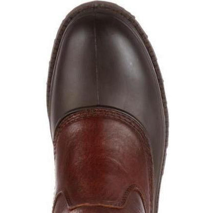 Georgia Men's Muddog Steel Toe Wellington Waterproof Work Boot - Brown - G5655 - Overlook Boots