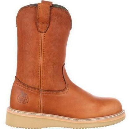 Georgia Men's Wedge Wellington Work Boot - Brown - G5153  - Overlook Boots