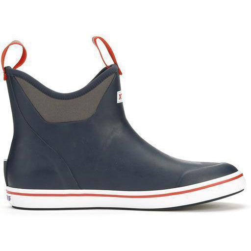 Xtratuf Men's 6" Ankle Deck Waterproof Boot - Navy / Red - 22733 7 / Navy / Red - Overlook Boots