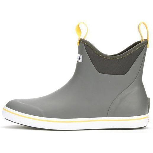 Xtratuf Men's 6" Ankle Deck Waterproof Boot - Gray / Yellow - 22735  - Overlook Boots