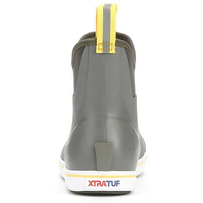 Xtratuf Men's 6" Ankle Deck Waterproof Boot - Gray / Yellow - 22735  - Overlook Boots