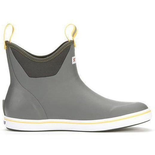 Xtratuf Men's 6" Ankle Deck Waterproof Boot - Gray / Yellow - 22735  - Overlook Boots