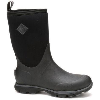 Muck Men's Arctic Excursion Mid 12" Waterproof Rubber Work Boot- Black - AEP-000 - Overlook Boots