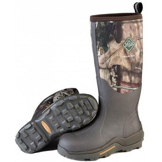 Muck Men's Woody Max Waterproof Rubber Hunt Boot - Bark/Mossy Oak - WDM-MOCT 5 / Medium / Mossy Oak - Overlook Boots