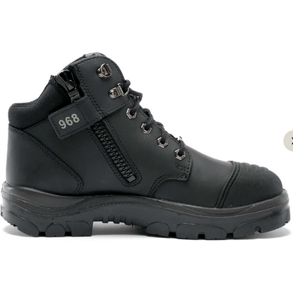 Steel Blue Men's Parkes Side Zipper Waterproof Steel Toe Hiker Work Boot - Black - 812968 - Overlook Boots