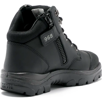 Steel Blue Men's Parkes Side Zipper Waterproof Steel Toe Hiker Work Boot - Black - 812968 - Overlook Boots