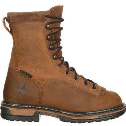 Rocky Men's Ironclad 8" Steel Toe Waterproof Work Boot - Brown - FQ0006698 - Overlook Boots