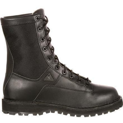 Rocky Men's Lace to Toe 8" Waterproof Duty Boot - Black  - FQ0002080  - Overlook Boots