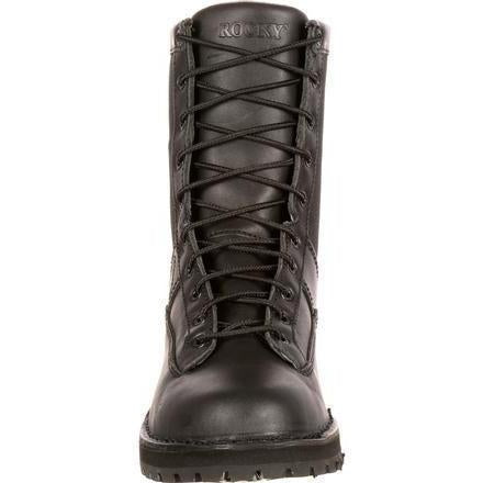 Rocky Men's Lace to Toe 8" Waterproof Duty Boot - Black  - FQ0002080  - Overlook Boots