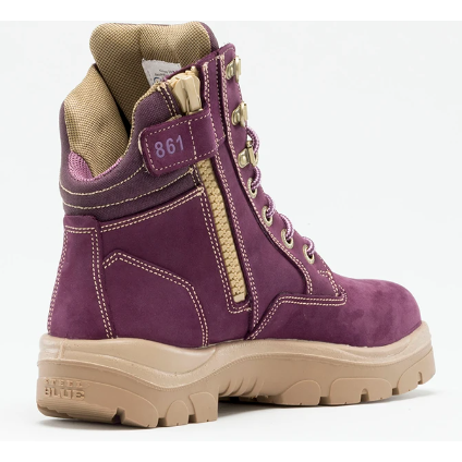 Steel Blue Women's Southern Cross Side Zipper Steel Toe Work Boot - Purple - 892861 - Overlook Boots