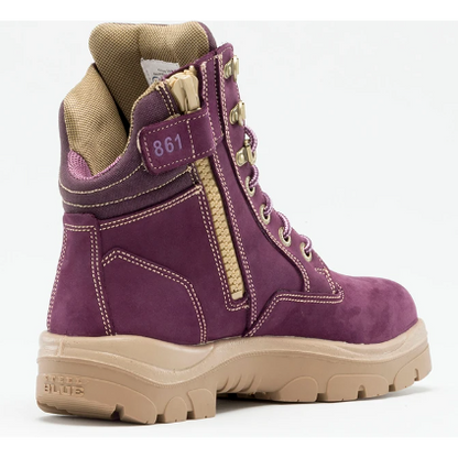 Steel Blue Women's Southern Cross Side Zipper Steel Toe Work Boot - Purple - 892861 - Overlook Boots