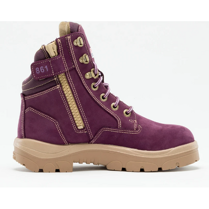 Steel Blue Women's Southern Cross Side Zipper Steel Toe Work Boot - Purple - 892861 - Overlook Boots