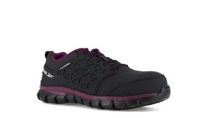 Reebok Women's Sublite Cushion Composite Toe Athletic Work Shoe - Black - RB492 6 / Medium / Black - Overlook Boots