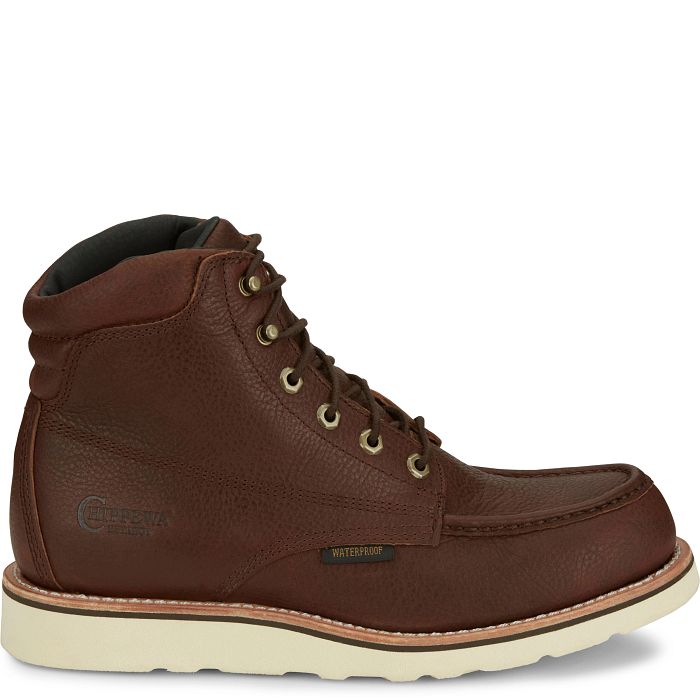 Chippewa Men's Edge Walker 6" Moc Toe Waterproof Lace Up Work Boot - 25341 - Overlook Boots