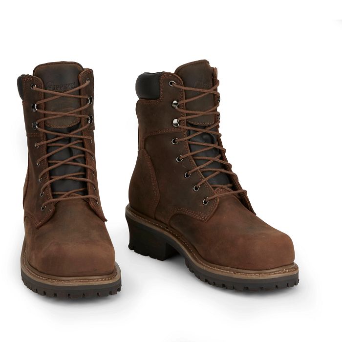 Chippewa Men's Hador 8" Steel Toe Logger Work Boot - 55026  - Overlook Boots