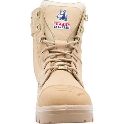 Steel Blue Men's Southern Cross 6" Side Zipper Waterproof Steel Toe Work Boot - Sand - 812961 - Overlook Boots