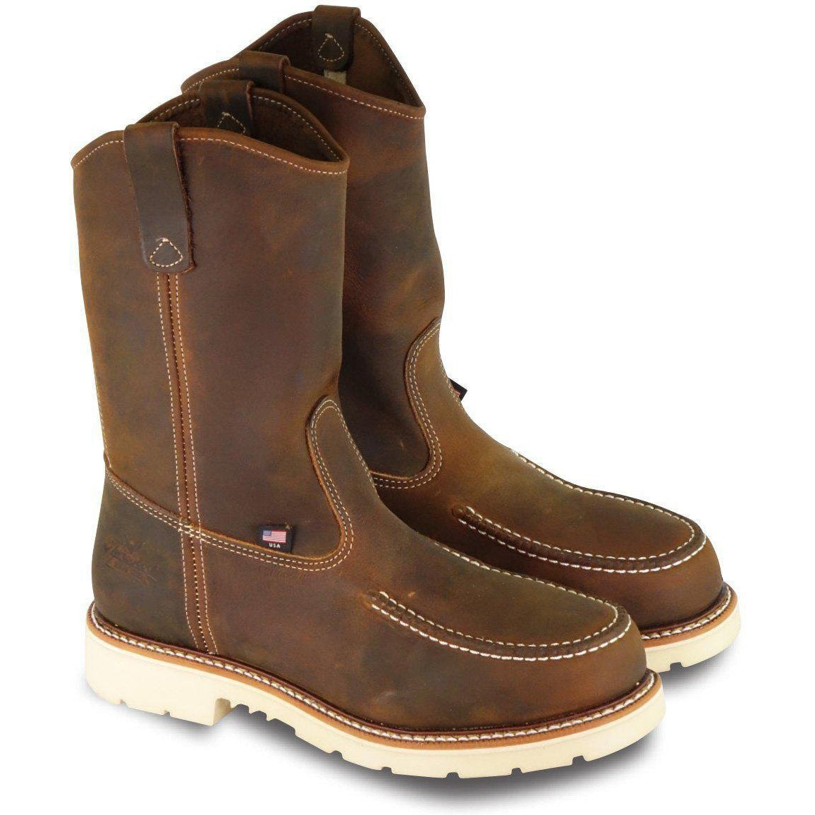 Thorogood Men's 11" USA Made Ranch Stteel Moc Toe Work Boot Brown 804-3311 8 / Medium / Brown - Overlook Boots