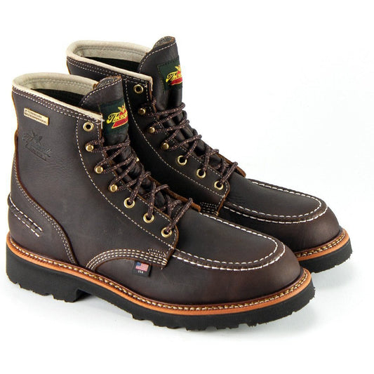 Thorogood Men's Flyway 6" USA Made Waterproof Work Boot - Brown - 814-4140 8 / Medium / Brown - Overlook Boots