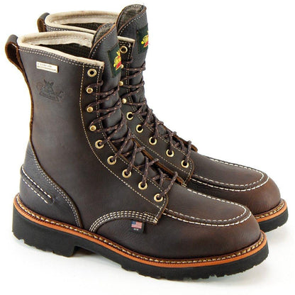 Thorogood Men's Flyway 8" USA Made Waterproof Work Boot - Brown - 814-4141 8 / Medium / Brown - Overlook Boots