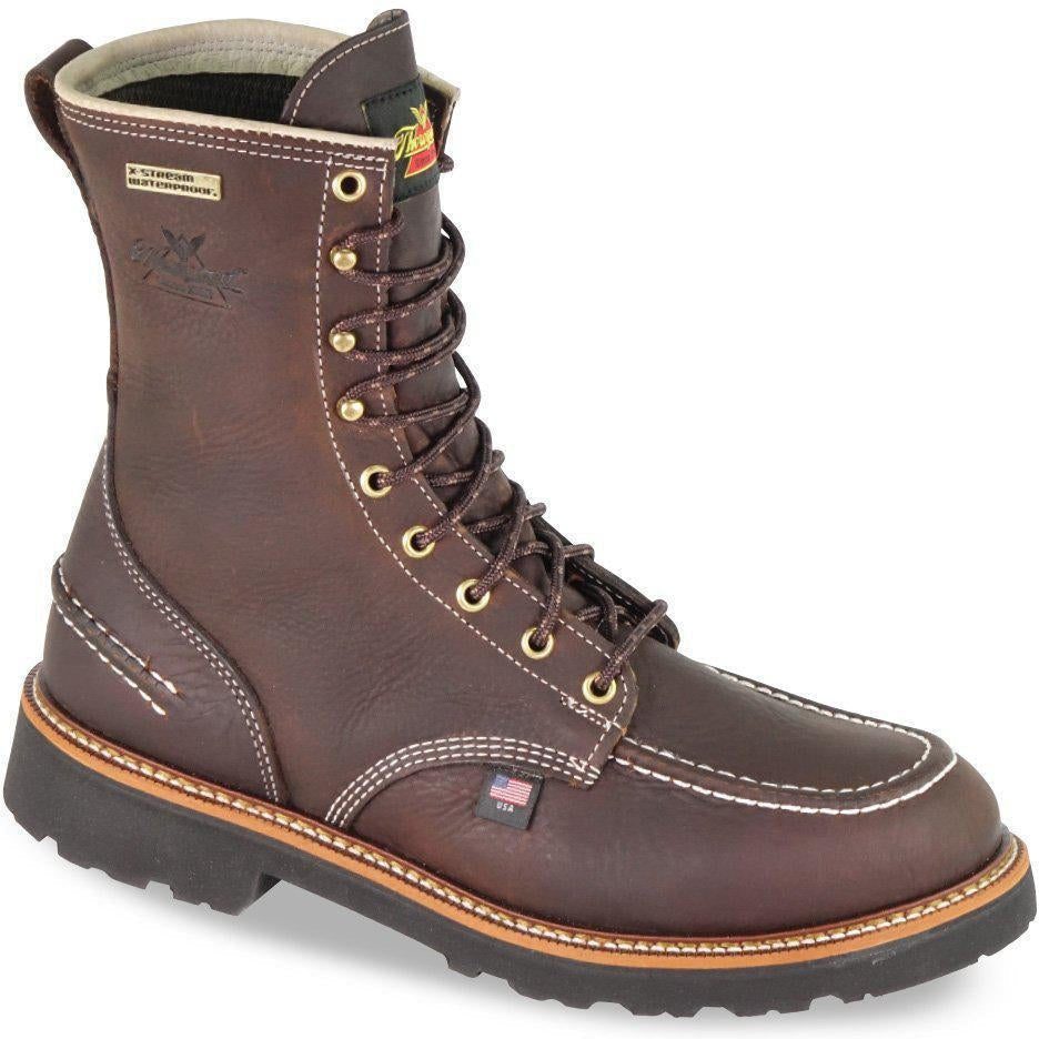 Thorogood Men's Flyway 8" USA Made Waterproof Work Boot - Brown - 814-4141 - Overlook Boots