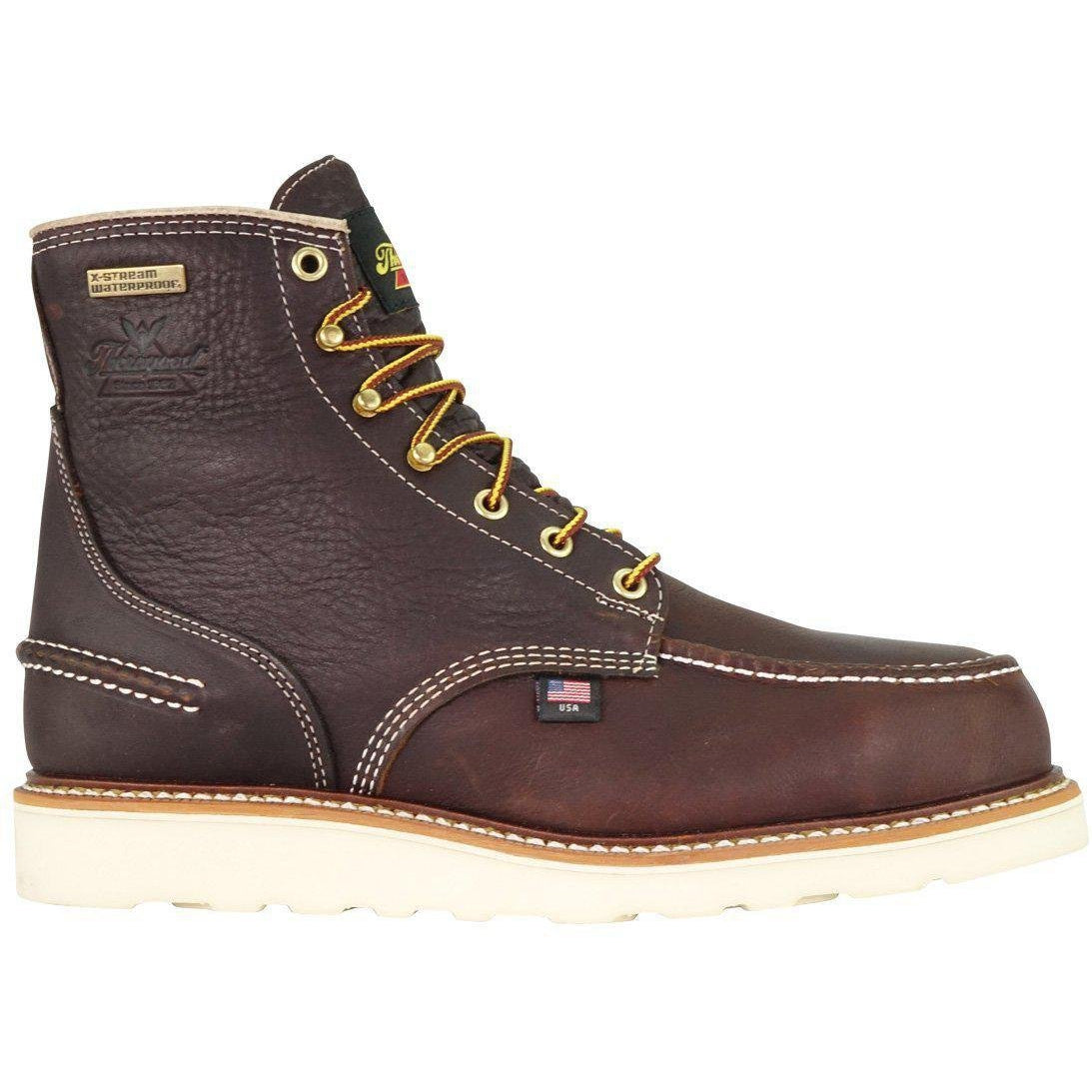 Thorogood Men's USA Made 1957 6" Moc Safety Toe Waterproof Wedge Work Boot 804-3600 - Overlook Boots