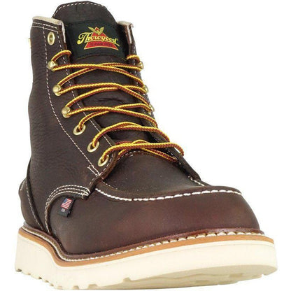Thorogood Men's USA Made 1957 6" Moc Toe Waterproof Wedge Work Boot Brown - 814-3600 - Overlook Boots