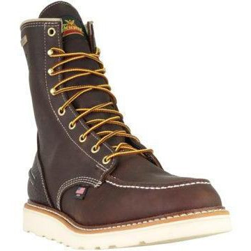 Thorogood Men's USA Made 1957 8" Moc Toe Waterproof Wedge Work Boot Brown 814-3800 - Overlook Boots