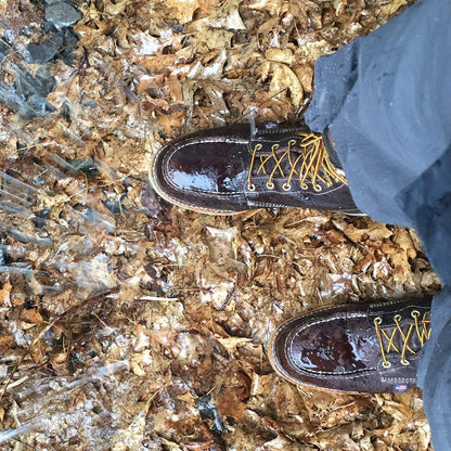 Thorogood Men's USA Made 1957 8" Moc Toe Waterproof Wedge Work Boot Brown 814-3800 - Overlook Boots