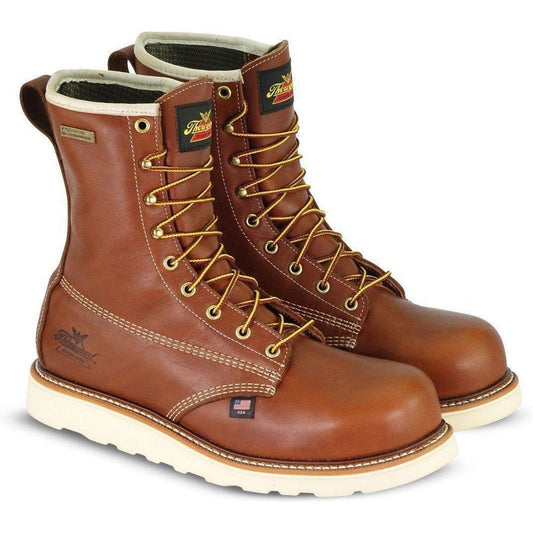 Thorogood Men's USA Made Amer Heritage 8" Composite Toe Wedge Work Boot 804-4210 8 / Medium / Tobacco - Overlook Boots