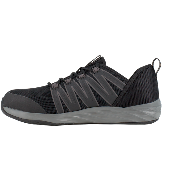 Reebok Men's Astroride Steel Toe Athletic Work Shoe- Black/Grey- RB2211 - Overlook Boots