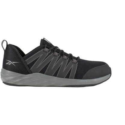 Reebok Men's Astroride Steel Toe Athletic Work Shoe- Black/Grey- RB2211 - Overlook Boots