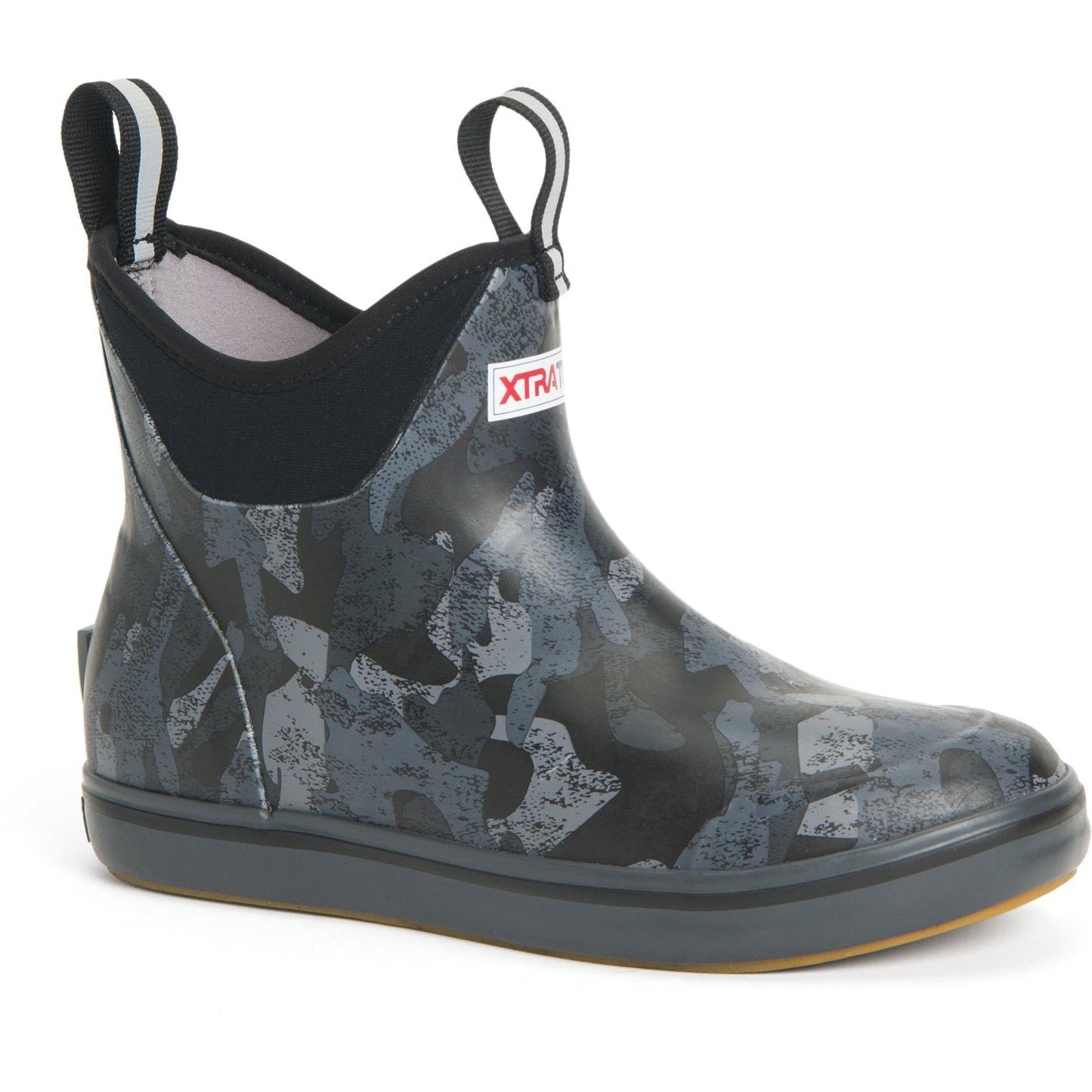 Xtratuf Women's 6" Ankle Deck Waterproof Boot - Black Camo - XWAB-002 5 / Black - Overlook Boots