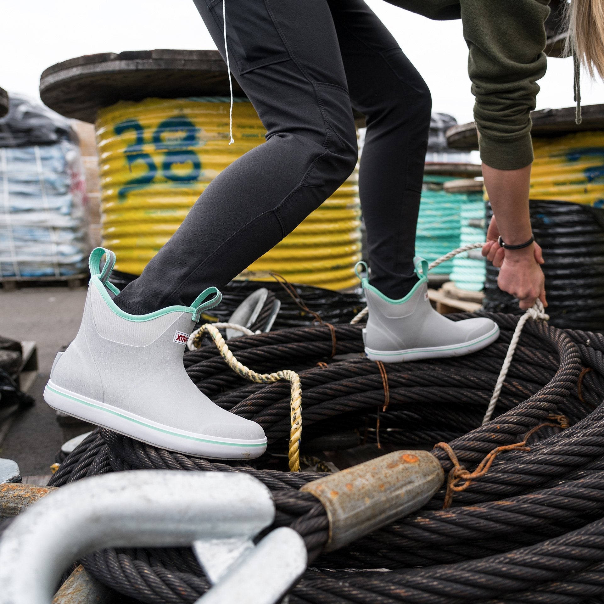 Xtratuf Women's 6" Ankle Deck Waterproof Boot - Gray - XWAB-102 - Overlook Boots